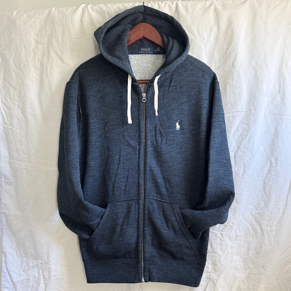 Polo by Ralph Lauren Men's Dark Blue Zip-Up Sweater